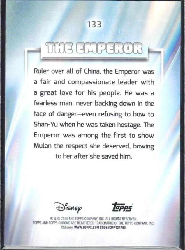 2026 Topps Chrome Disney #133 The Emperor