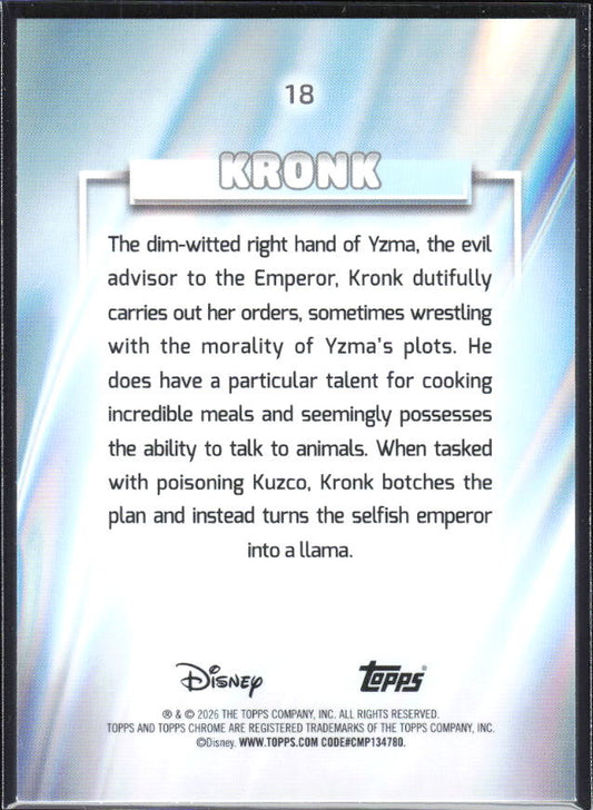 2026 Topps Chrome Disney #18 Kronk