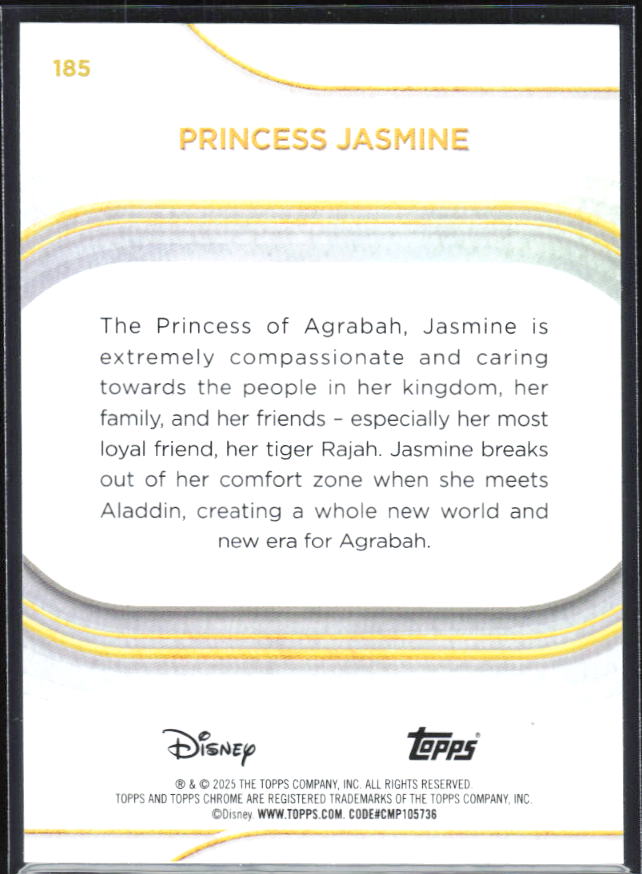 2025 Topps Chrome Disney #185 Princess Jasmine