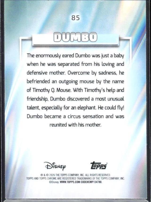 2026 Topps Chrome Disney #85 Dumbo