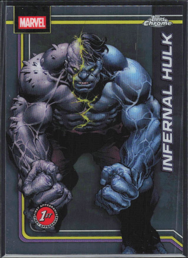 2026 Topps Chrome Marvel Comics #54 Infernal Hulk - framsida