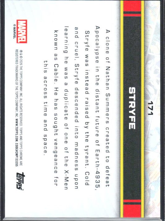 2026 Topps Chrome Marvel Comics #171 Stryfe - baksida