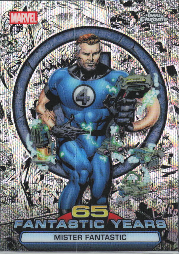 2026 Topps Chrome Marvel Comics #FY-01 Mister Fantastic 65 Fantastic Years - framsida