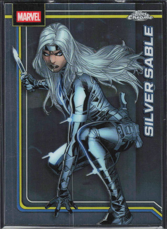 2026 Topps Chrome Marvel Comics #158 Silver Sable - framsida