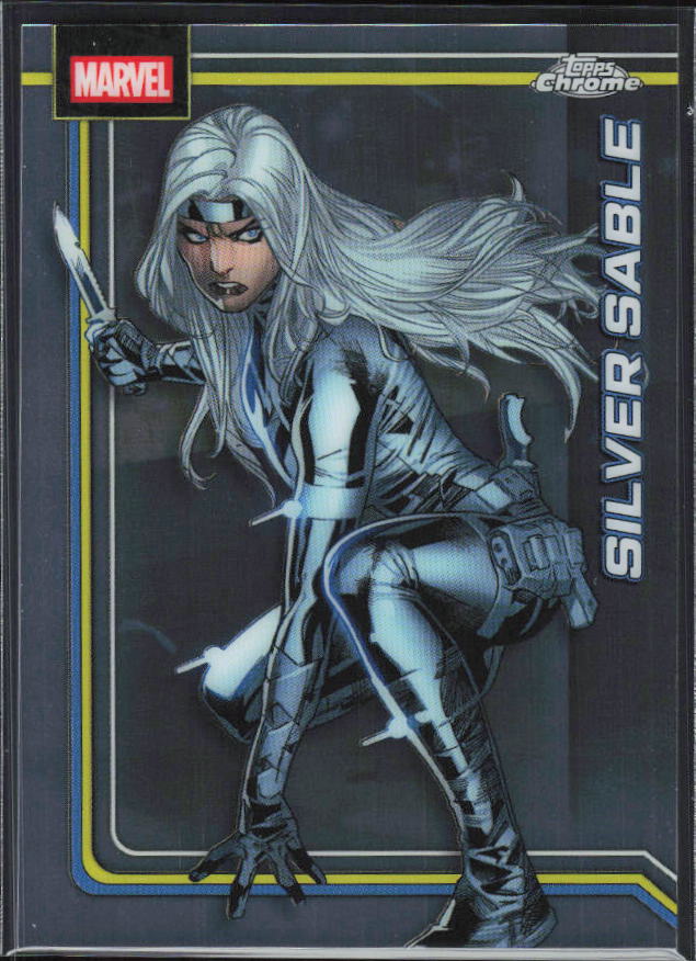 2026 Topps Chrome Marvel Comics #158 Silver Sable - framsida