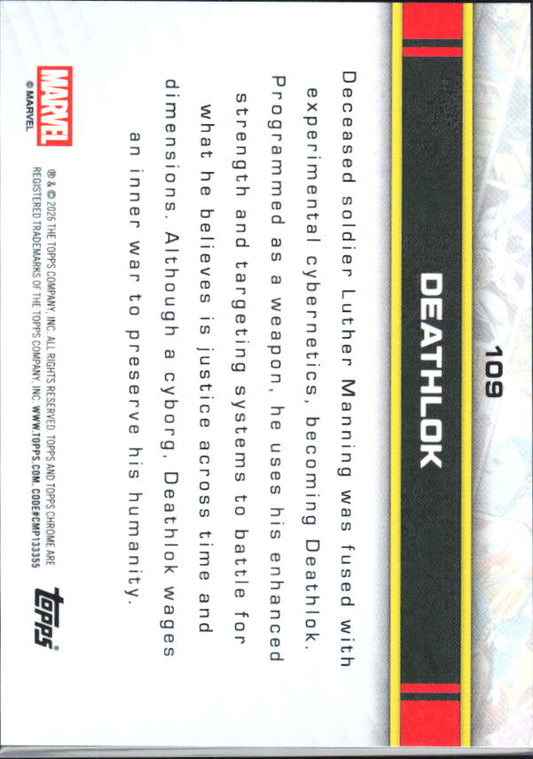 2026 Topps Chrome Marvel Comics #109 Deathlok - baksida