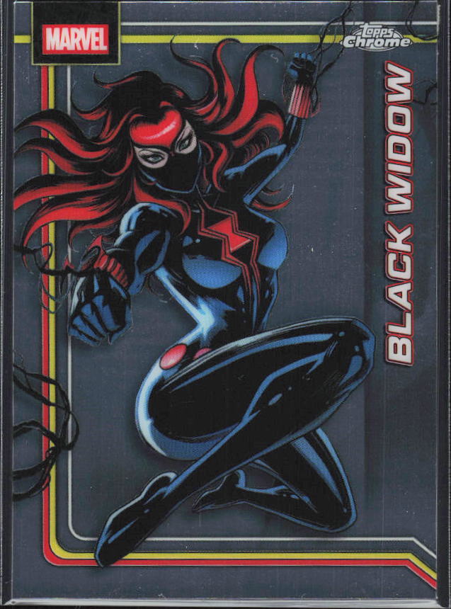 2026 Topps Chrome Marvel Comics #16 Black Widow - framsida