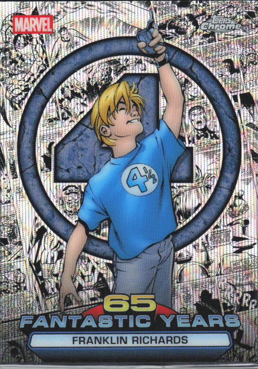 2026 Topps Chrome Marvel Comics #FY-08 Franklin Richards 65 Fantastic Years - framsida
