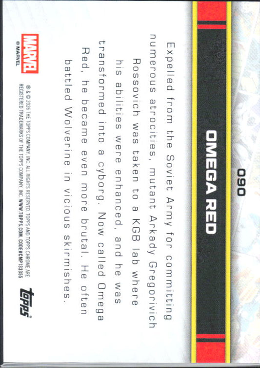 2023 Upper Deck Marvel Platinum #200 Omega Red Rainbow Color Wheel - baksida