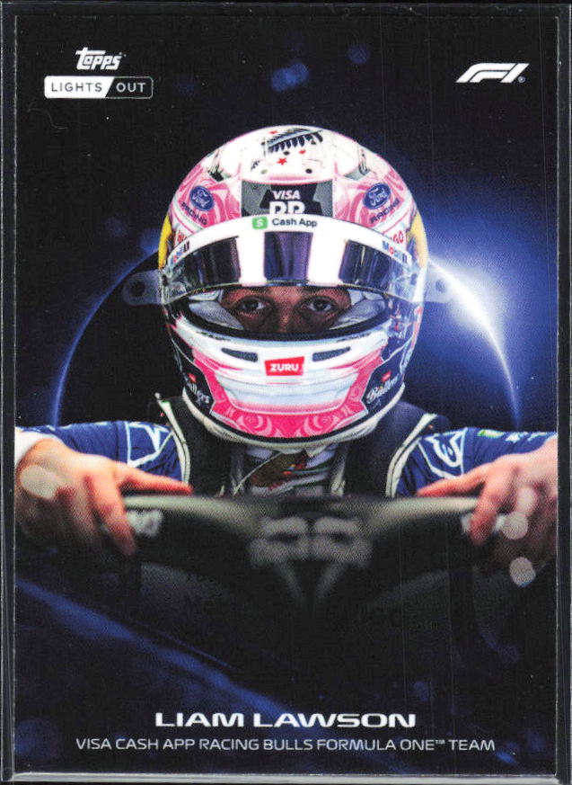 2026 Topps Formula 1 Lights Out Halo Liam Lawson - framsida