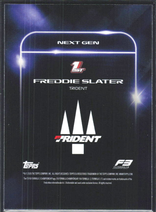 2026 Topps Formula 1 Lights Out Next Gen Freddie Slater - baksida
