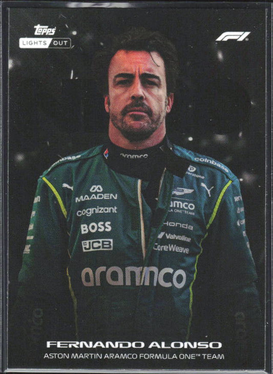 2026 Topps Formula 1 Lights Out Nero Fernando Alonso - framsida