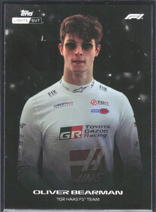 2026 Topps Formula 1 Lights Out Nero Oliver Bearman - framsida