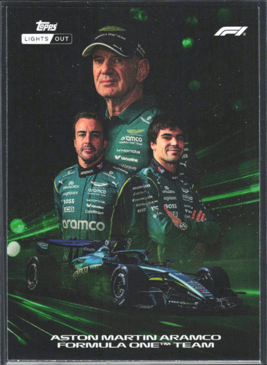 2026 Topps Formula 1 Lights Out Powertrain Adrian Newey / Fernando Alonso / Lance Stroll - framsida