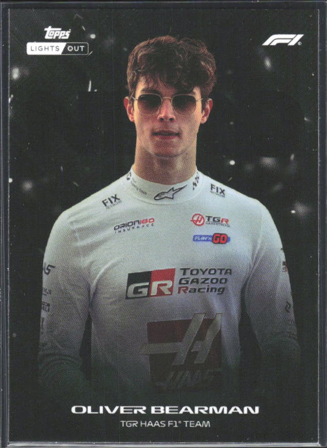2026 Topps Formula 1 Lights Out Nero Oliver Bearman - framsida