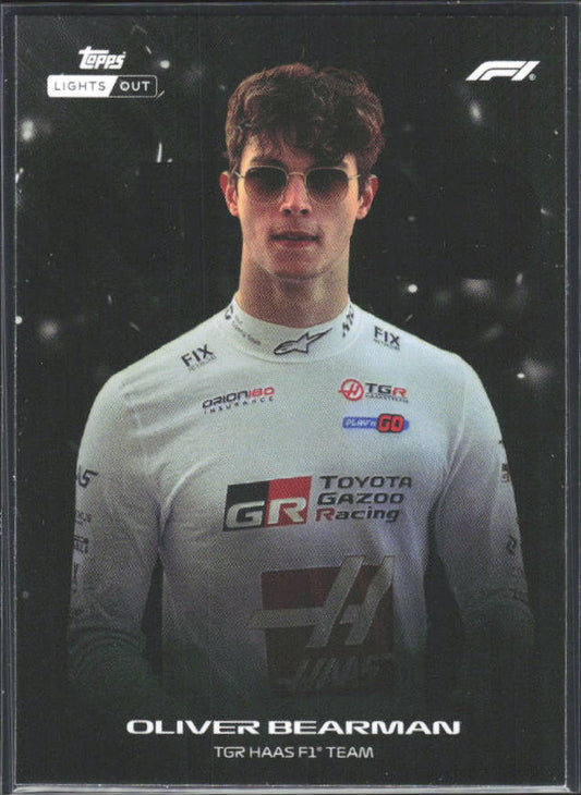 2026 Topps Formula 1 Lights Out Nero Oliver Bearman - framsida