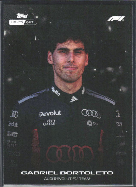 2026 Topps Formula 1 Lights Out Nero Gabriel Bortoleto - framsida