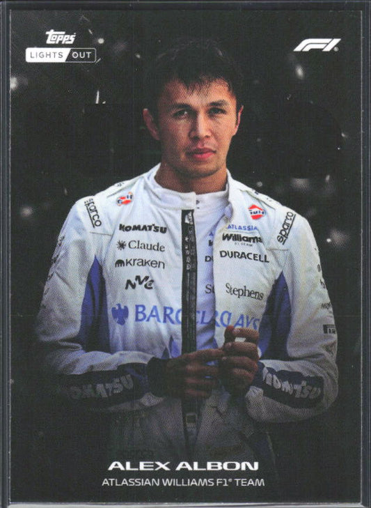 2026 Topps Formula 1 Lights Out Nero Alex Albon - framsida