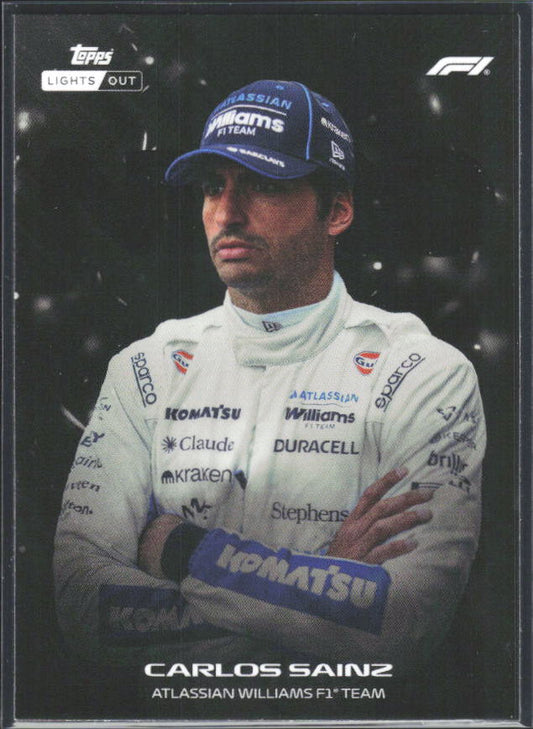 2026 Topps Formula 1 Lights Out Nero Carlos Sainz - framsida