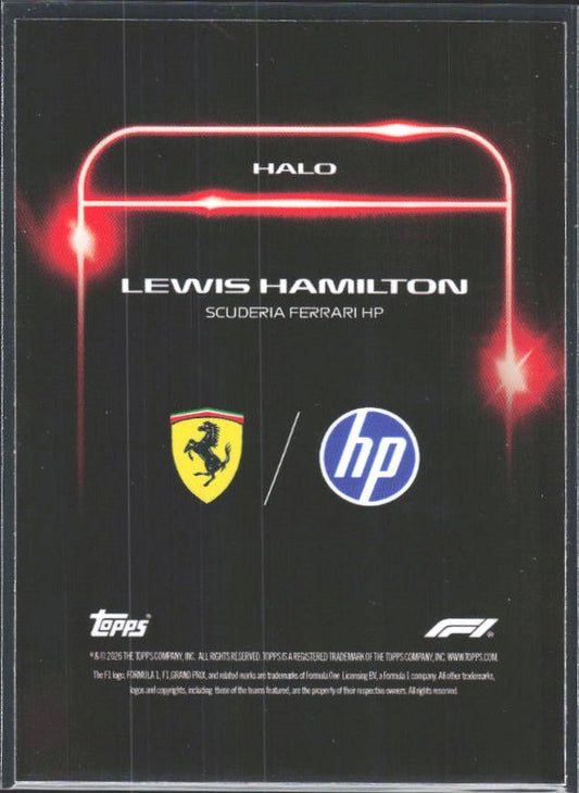 2026 Topps Formula 1 Lights Out Halo Lewis Hamilton - baksida