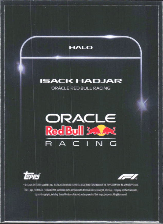 2026 Topps Formula 1 Lights Out Halo Isack Hadjar - baksida
