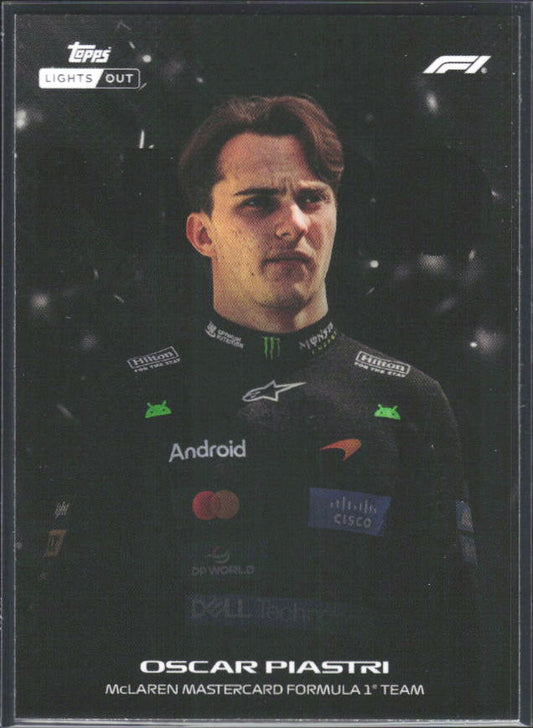 2026 Topps Formula 1 Lights Out Nero Oscar Piastri - framsida