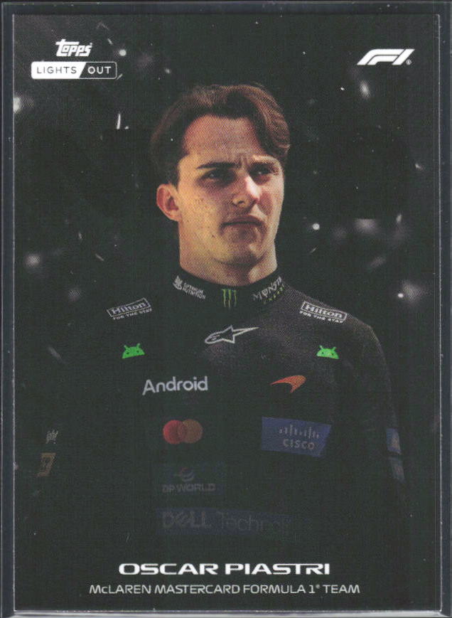 2026 Topps Formula 1 Lights Out Nero Oscar Piastri - framsida