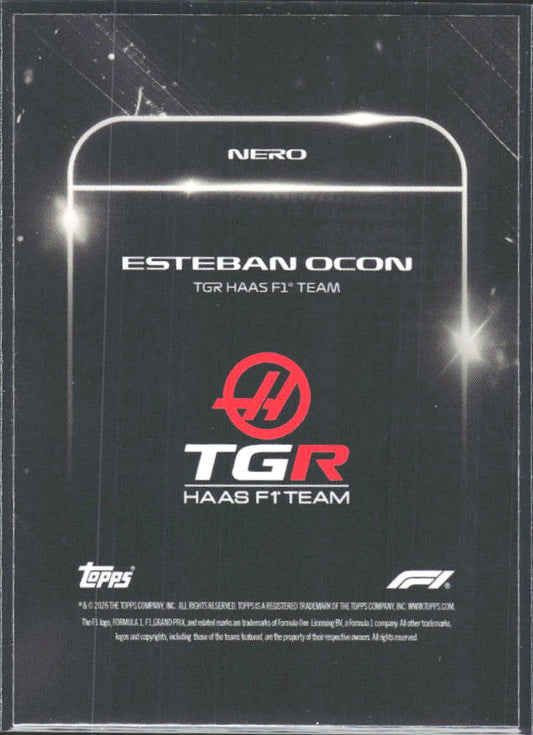 2026 Topps Formula 1 Lights Out Nero Esteban Ocon - baksida
