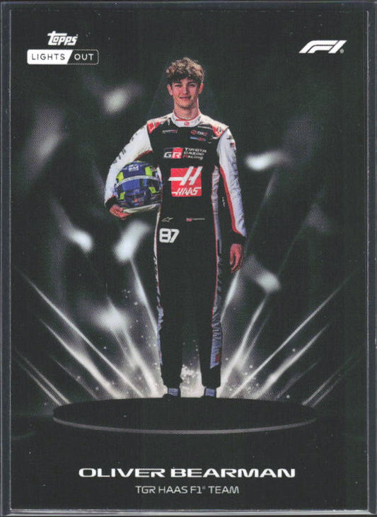 2026 Topps Formula 1 Lights Out Lumina Oliver Bearman - framsida
