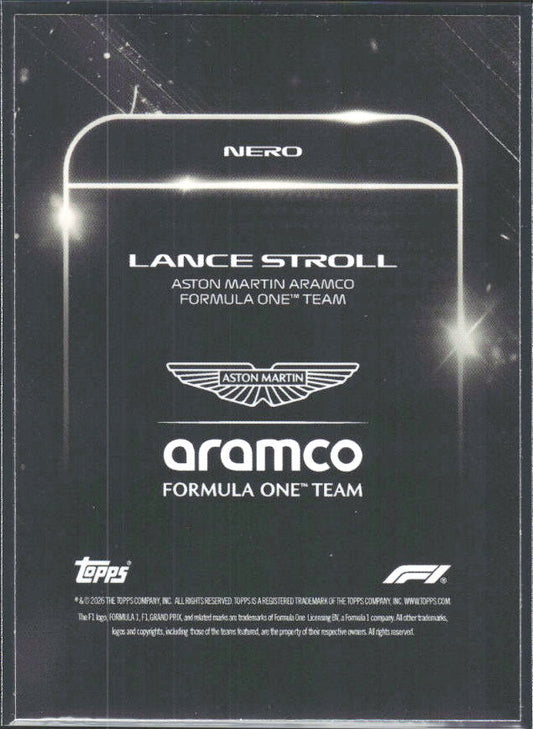 2026 Topps Formula 1 Lights Out Nero Lance Stroll - baksida