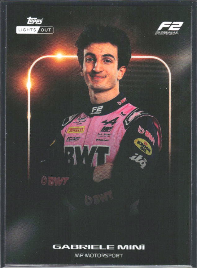 2026 Topps Formula 1 Lights Out Next Gen Gabriele Minì - framsida