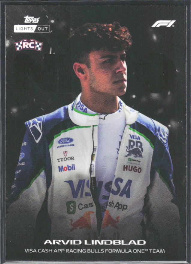 2026 Topps Formula 1 Lights Out Nero Arvid Lindblad - framsida