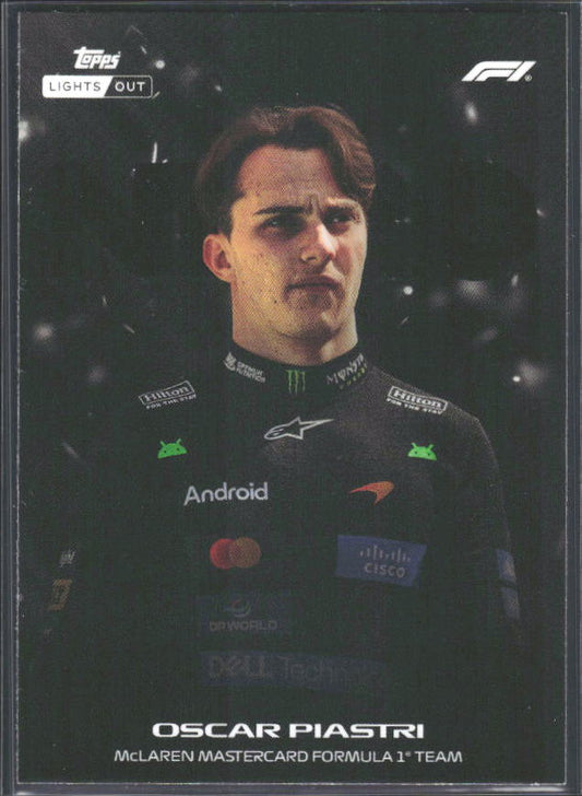 2026 Topps Formula 1 Lights Out Nero Oscar Piastri - framsida