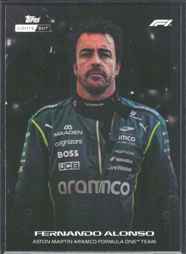 2026 Topps Formula 1 Lights Out Nero Fernando Alonso - framsida