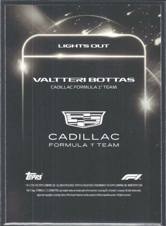 2026 Topps Formula 1 Lights Out Lights Out Valtteri Bottas - baksida