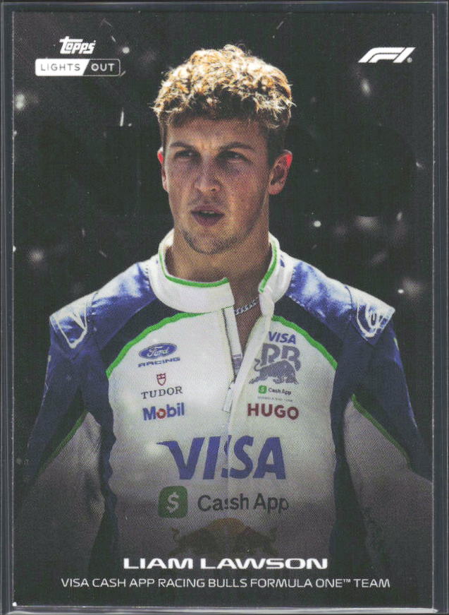 2026 Topps Formula 1 Lights Out Nero Liam Lawson - framsida