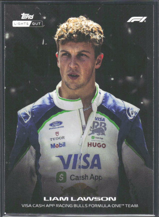 2026 Topps Formula 1 Lights Out Nero Liam Lawson - framsida