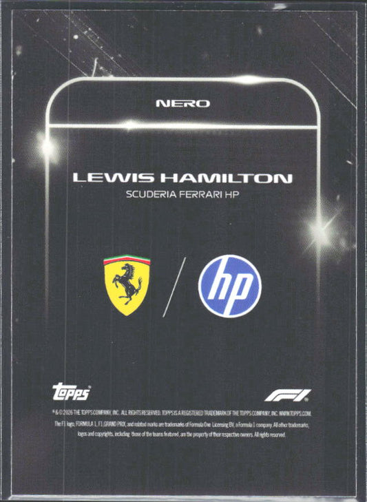 2026 Topps Formula 1 Lights Out Nero Lewis Hamilton - baksida