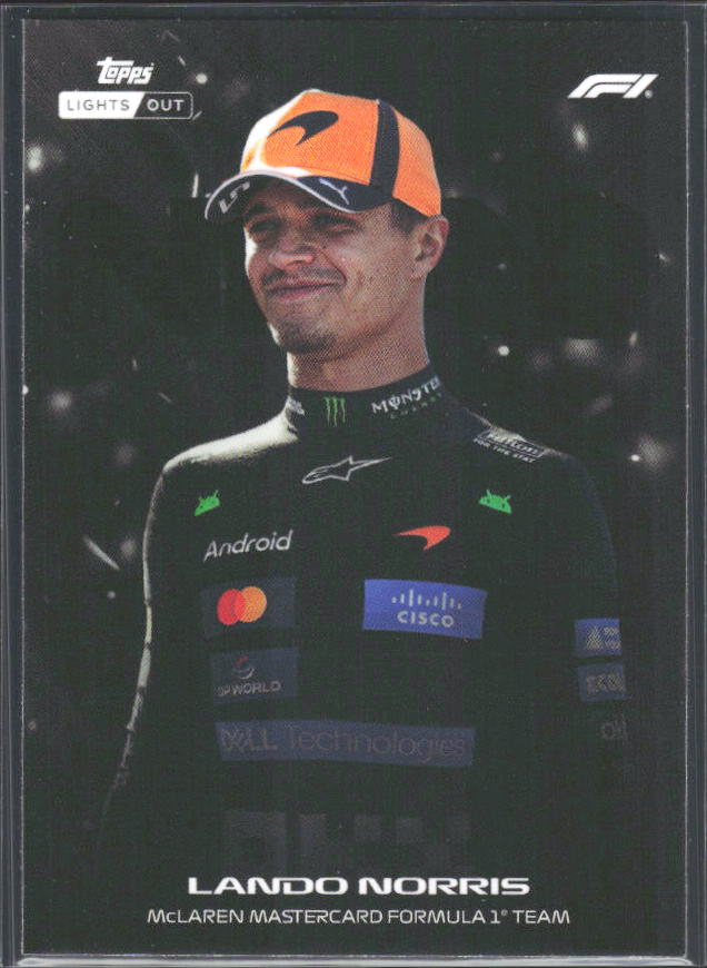 2026 Topps Formula 1 Lights Out Nero Lando Norris - framsida