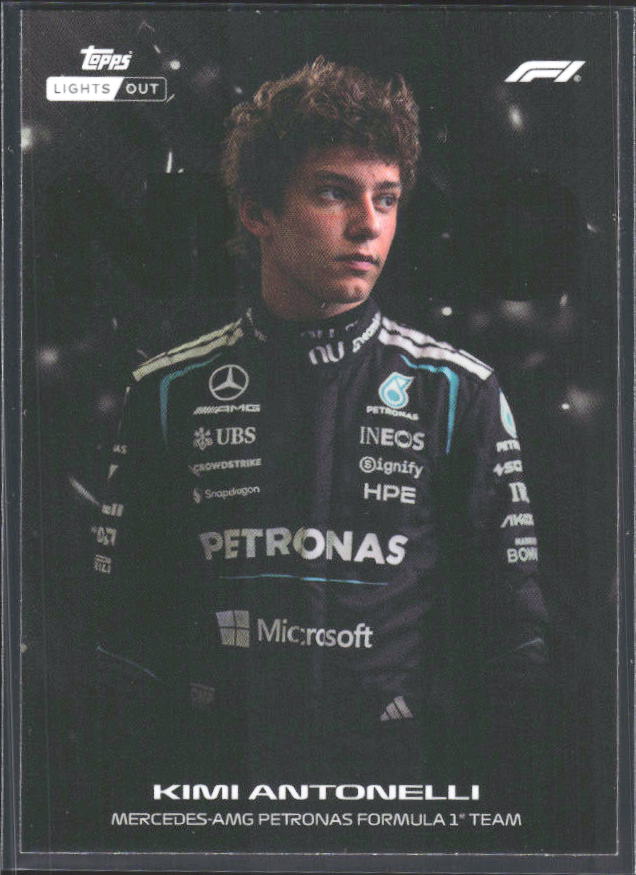 2026 Topps Formula 1 Lights Out Nero Kimi Antonelli - framsida