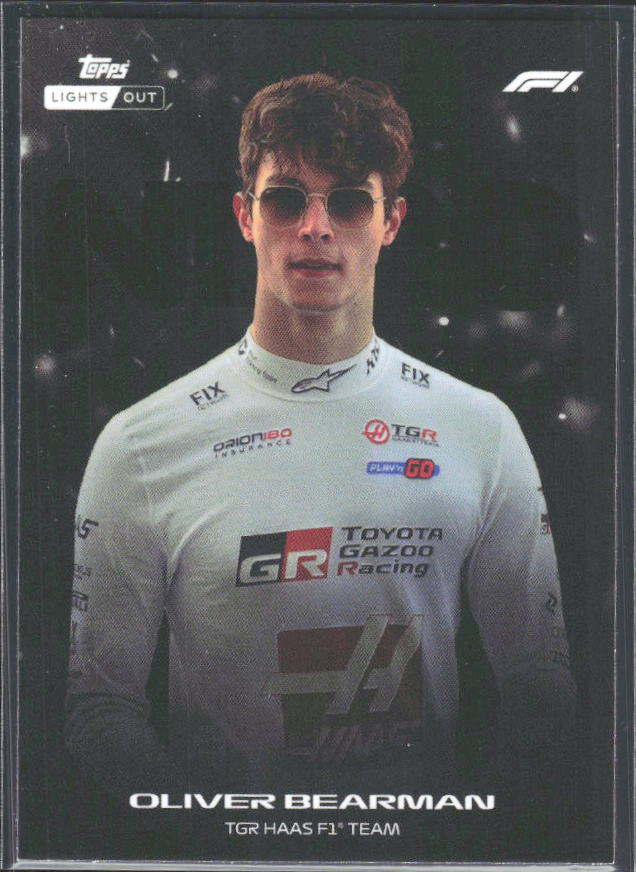 2026 Topps Formula 1 Lights Out Nero Oliver Bearman - framsida