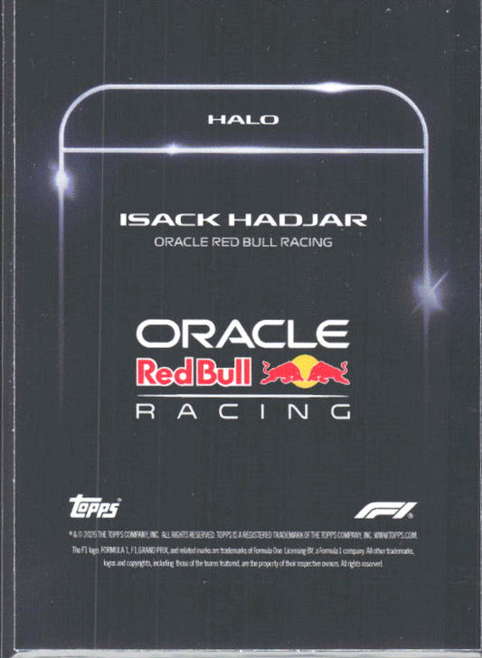 2026 Topps Formula 1 Lights Out Halo Isack Hadjar - baksida
