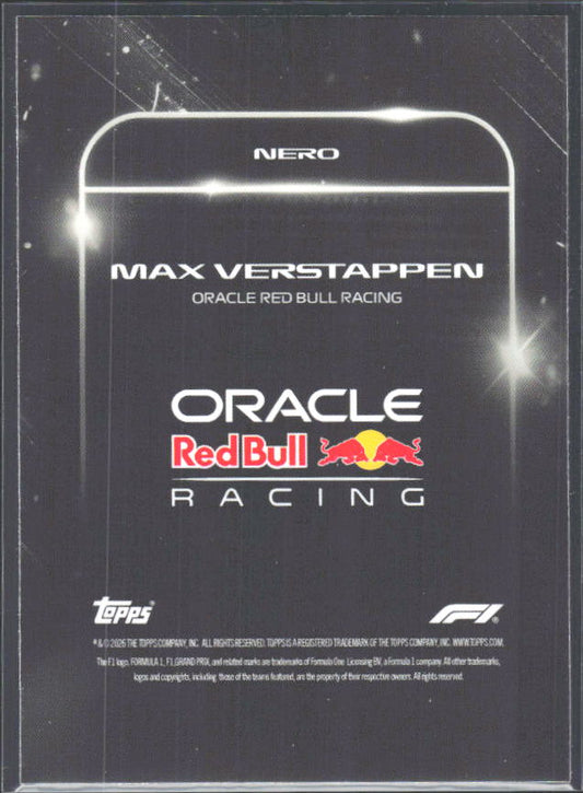 2026 Topps Formula 1 Lights Out Nero Max Verstappen - baksida