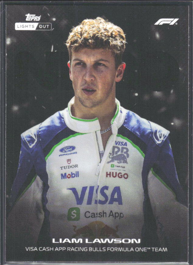 2026 Topps Formula 1 Lights Out Nero Liam Lawson - framsida
