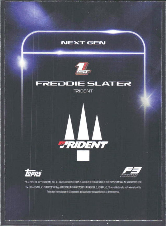 2026 Topps Formula 1 Lights Out Next Gen Freddie Slater - baksida