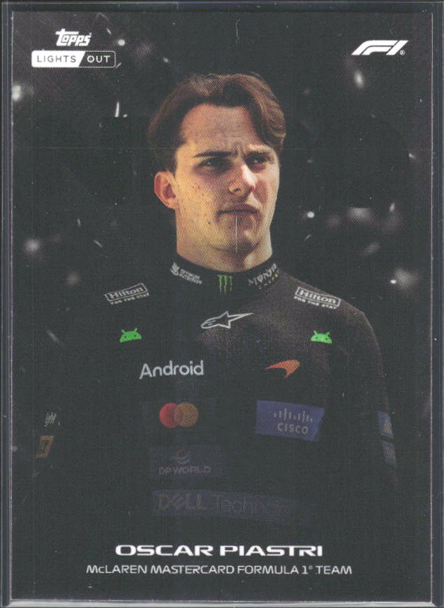 2026 Topps Formula 1 Lights Out Nero Oscar Piastri - framsida