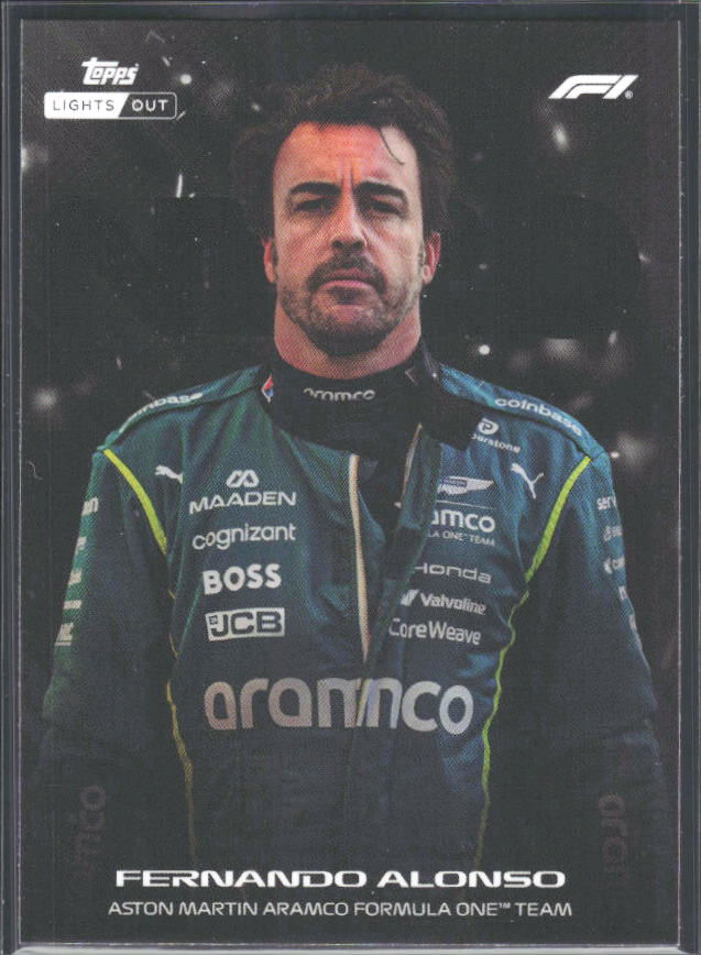 2026 Topps Formula 1 Lights Out Nero Fernando Alonso - framsida