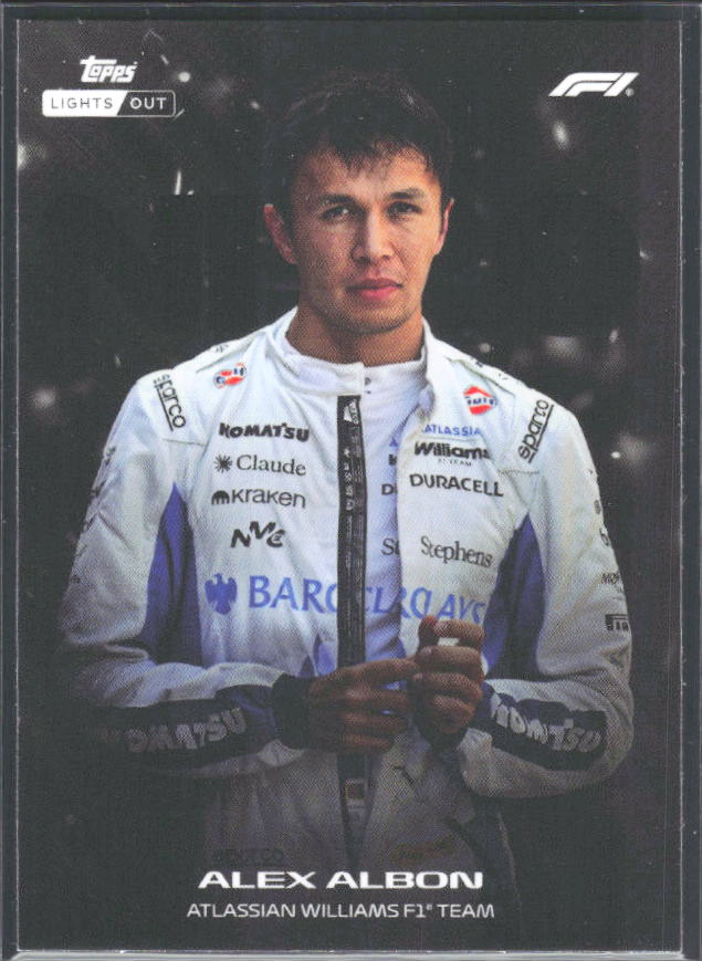 2026 Topps Formula 1 Lights Out Nero Alex Albon - framsida