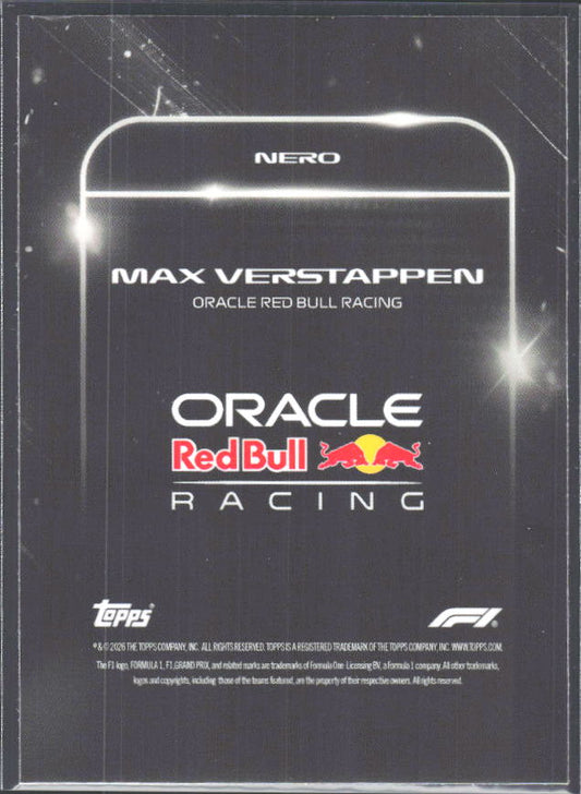 2026 Topps Formula 1 Lights Out Nero Max Verstappen - baksida