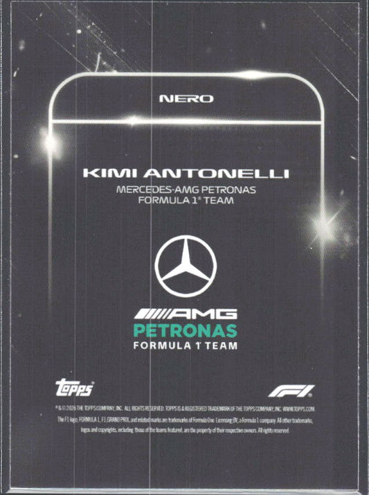 2026 Topps Formula 1 Lights Out Nero Kimi Antonelli - baksida